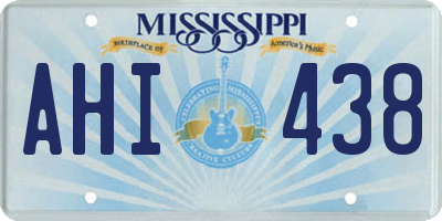 MS license plate AHI438