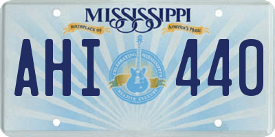 MS license plate AHI440