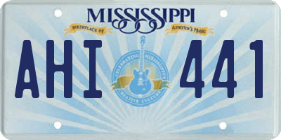 MS license plate AHI441