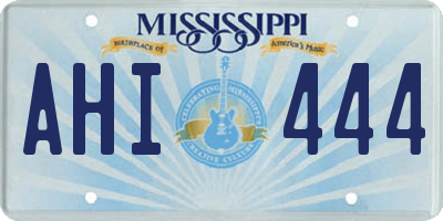 MS license plate AHI444