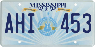 MS license plate AHI453