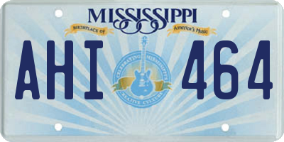MS license plate AHI464
