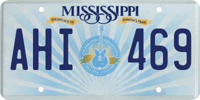 MS license plate AHI469