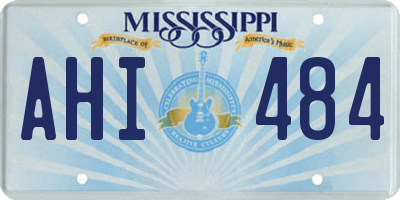 MS license plate AHI484