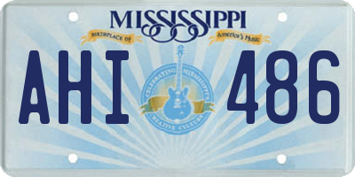 MS license plate AHI486