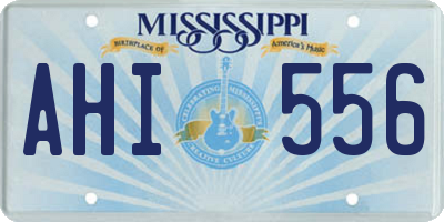 MS license plate AHI556