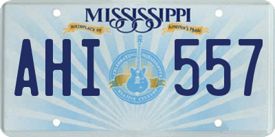 MS license plate AHI557