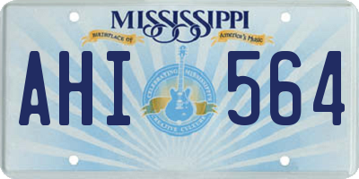 MS license plate AHI564