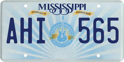 MS license plate AHI565