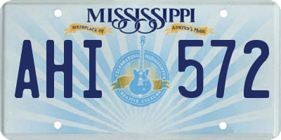 MS license plate AHI572