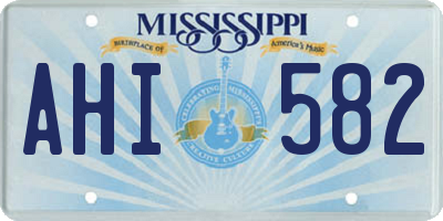 MS license plate AHI582