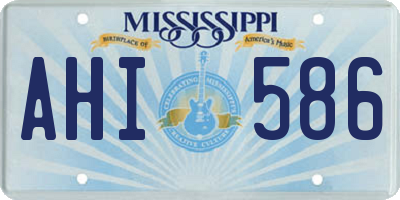MS license plate AHI586