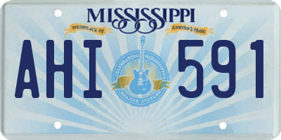 MS license plate AHI591