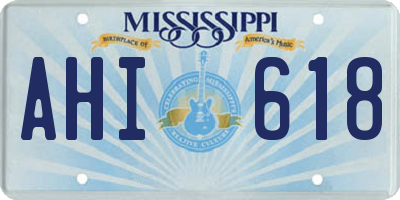 MS license plate AHI618