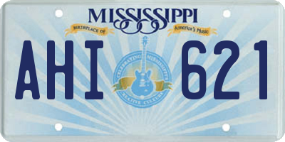 MS license plate AHI621