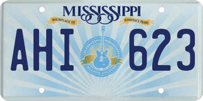 MS license plate AHI623