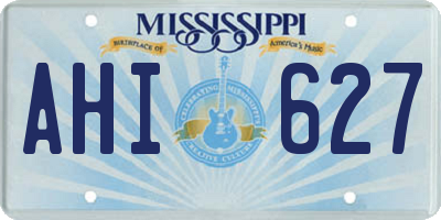 MS license plate AHI627