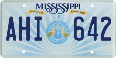 MS license plate AHI642
