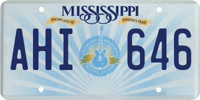 MS license plate AHI646