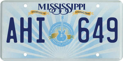 MS license plate AHI649