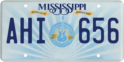 MS license plate AHI656