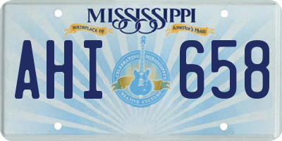 MS license plate AHI658
