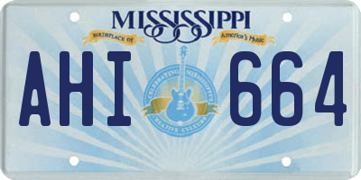 MS license plate AHI664