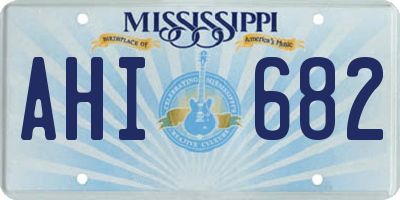 MS license plate AHI682