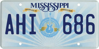 MS license plate AHI686
