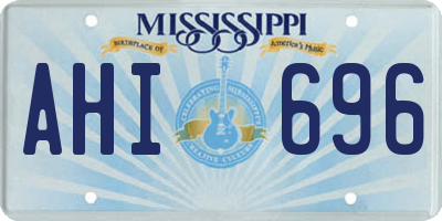 MS license plate AHI696