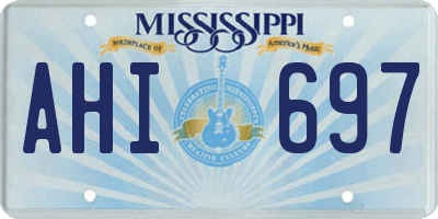 MS license plate AHI697