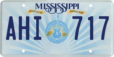 MS license plate AHI717