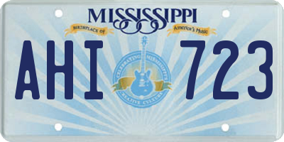 MS license plate AHI723