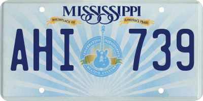MS license plate AHI739