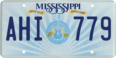 MS license plate AHI779