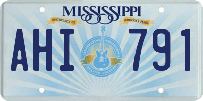 MS license plate AHI791