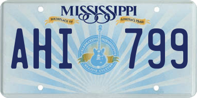 MS license plate AHI799