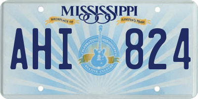 MS license plate AHI824