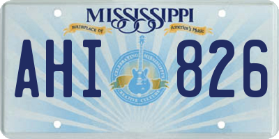 MS license plate AHI826