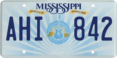 MS license plate AHI842