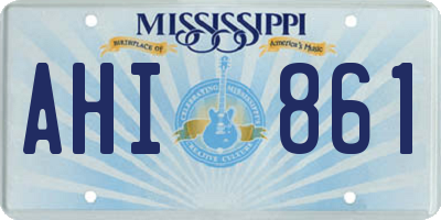 MS license plate AHI861
