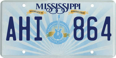 MS license plate AHI864
