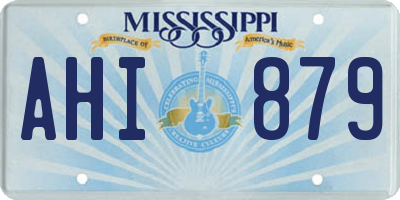 MS license plate AHI879