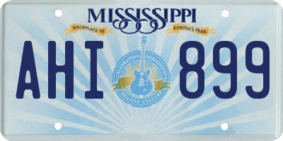 MS license plate AHI899