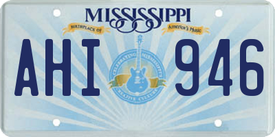 MS license plate AHI946