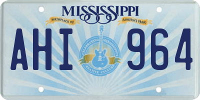 MS license plate AHI964