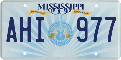 MS license plate AHI977