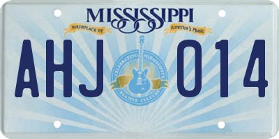 MS license plate AHJ014