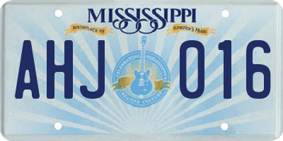 MS license plate AHJ016