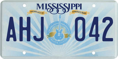 MS license plate AHJ042